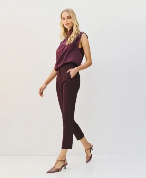 ACCESS High-waisted cigarette pants PLUM