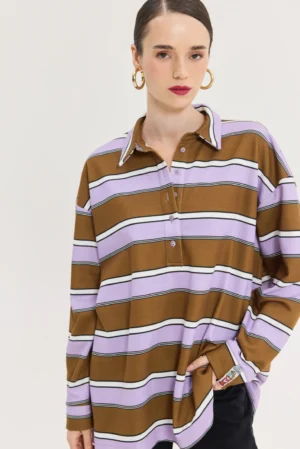 HEMITHEA Sidecar Sweatshirt (Purple Stripes)