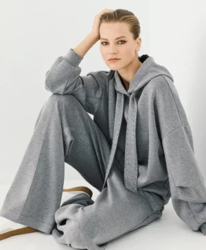 ACCESS Hoodie with stud details GREY