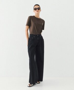 ACCESS Παντελόνι denim wide-leg με λάστιχο