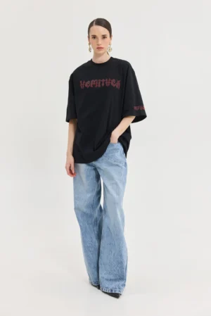 HEMITHEA Cheetah Black T-Shirt (Metal Vibes)