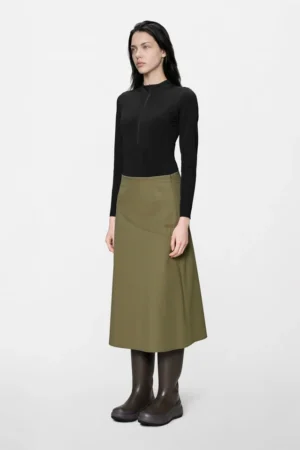 RAINS Light Woven W Skirt OLIVE