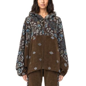 MOUTAKI WOMEN JACKET OVERSIZE HOODED BRODERIE